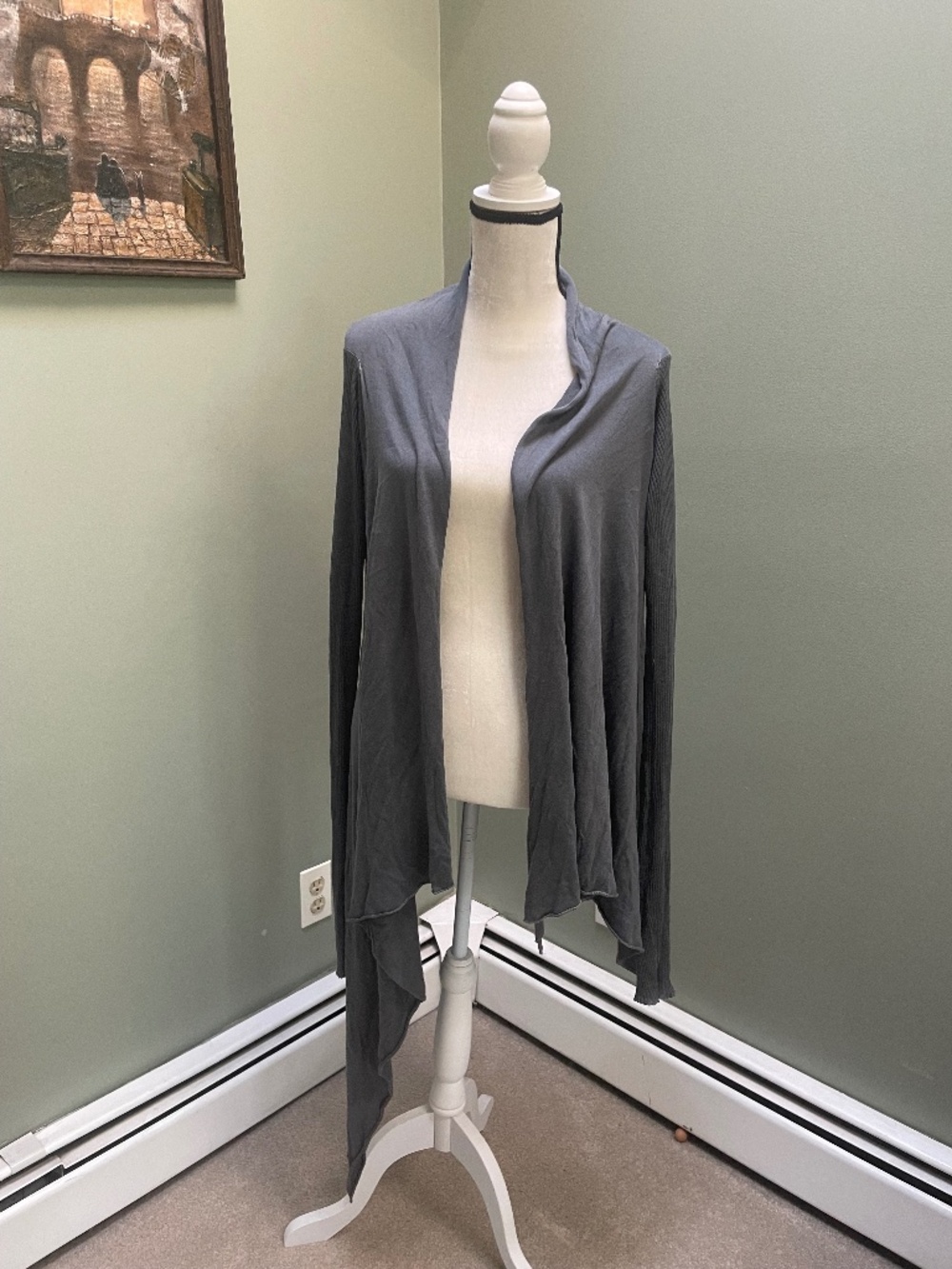 Rick Owens Steel Grey Cardigan M